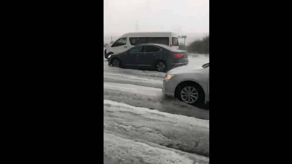 Kuwaitis pleasantly surprised by heavy rainfall, even much rare hailstorm, visuals flood social media