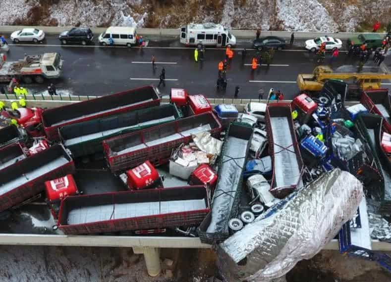 China: Over 200 vehicles bump into each other amid heavy foggy in China