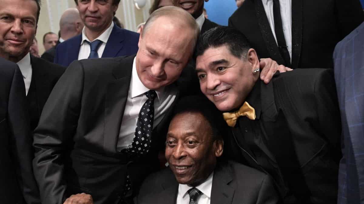 With Putin and Maradona before 2018 FIFA World Cup in Moscow