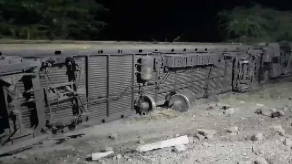 Eight coaches of the Suryanagari Express derail near Pali, Rajasthan in India