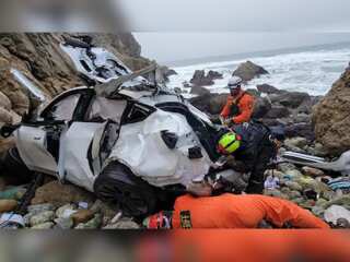 California: Miracle survival after Tesla car crash, all four passengers rescued successfully