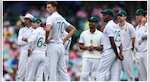 Anrich Nortje reacts after Marnus Labuschagne adjudged not-out over controversial catch in Aus-SA Test