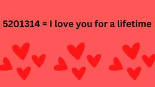 Know the mystery behind 5201314, a number meaning 'I love you for a lifetime'
