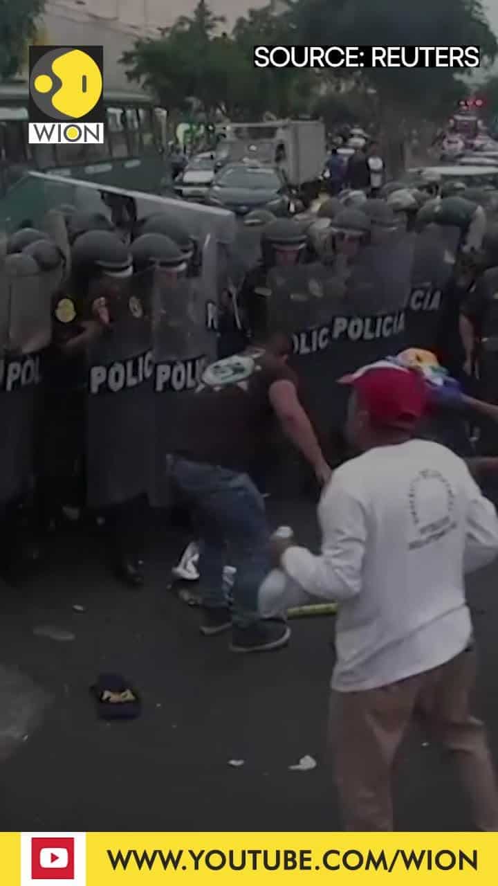 Peru Police use tear gas to disperse protesters