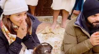 Watch video: Anushka Sharma, Virat Kohli seek blessings in Vrindavan