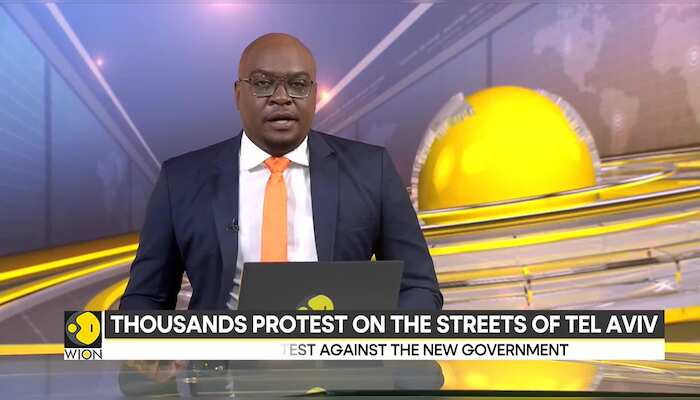 Thousands protest new Israeli government's policies on the streets of Tel Aviv