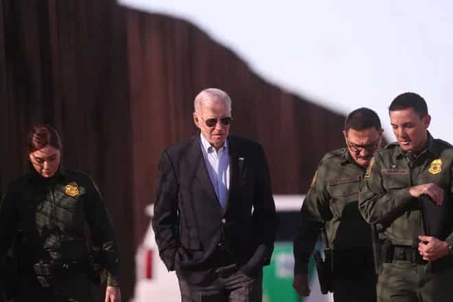 President Joe Biden visits US-Mexico border town