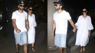 Deepika Padukone stuns in white maxi dress worth $400 for her latest airport outing with Ranveer Singh