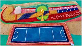 Hockey World Cup: Renowned sand artist Sudarsan Pattnaik builds world's largest hockey stick