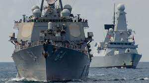 Russian Warship holds drill in Norwegian sea
