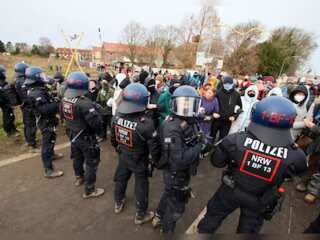 Climate Activists clashes with police over coal mine expansion in Germany