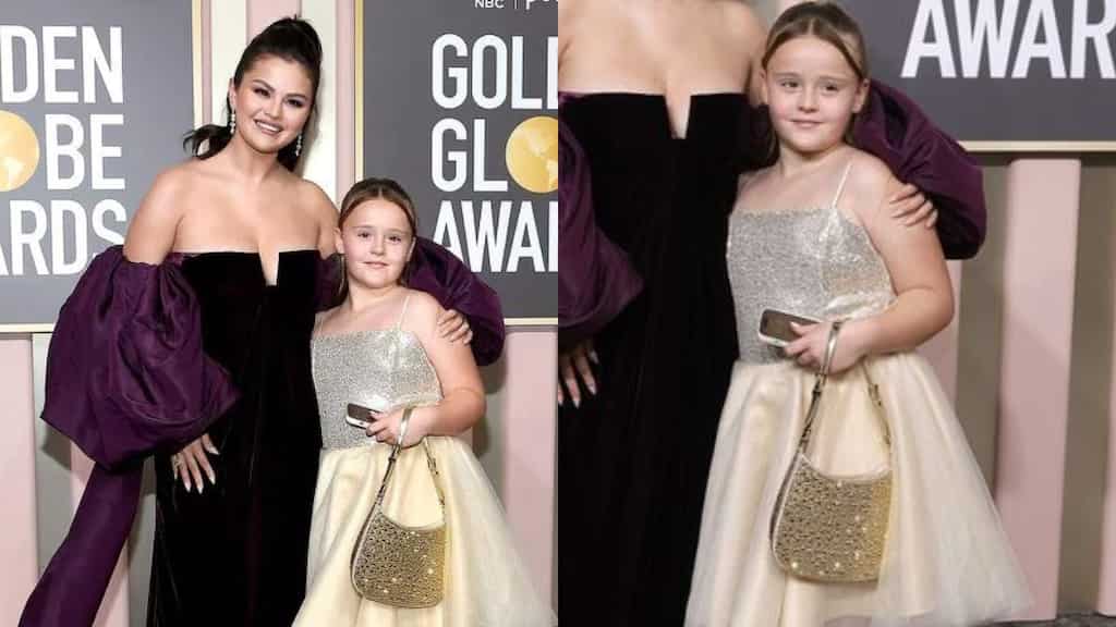 Selena Gomez's little sister flaunts $3,900 Prada bag at Golden Globe Awards 2023 red carpet