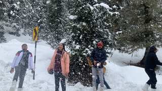 Tourists cheer Kashmir's latest snowfall as 'dream sequence from a movie'