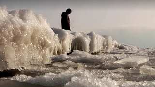 'Never seen anything like it': Extreme cold weather freezes Kyrgyzstan's Issyk-Kul lake