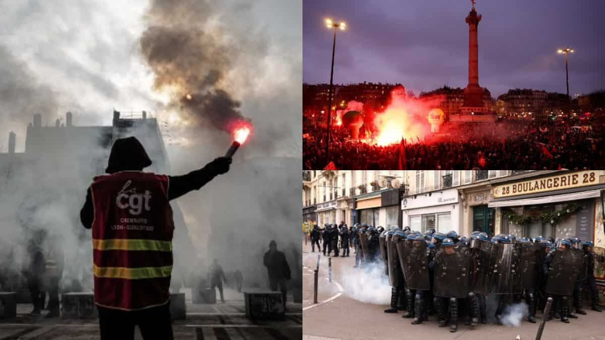 Protesters clash with police