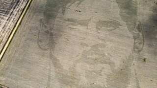 Argentine farmer plants Messi's face in cornfield as tribute for the World Cup triumph