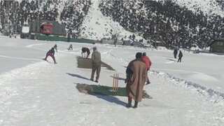 India: Ice cricket tournament organised in North Kashmir, amid cold temperature