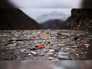 Sections of the Balkan river turn into floating rubbish dumps, experts warn of ecological disaster