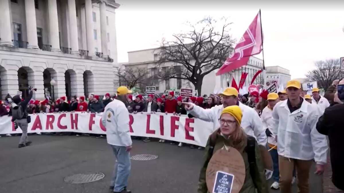 'March for Life' leaders and activists held opposing demonstrations