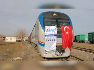 Watch: Turkish train carrying humanitarian aid arrives in Afghanistan