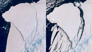 'Greater London-sized' 1,550 sq km iceberg breaks off of Antarctic ice shelf. Watch!