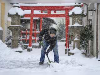 Watch: Kyoto blanketed in snow as a winter storm hits large swathes of Japan