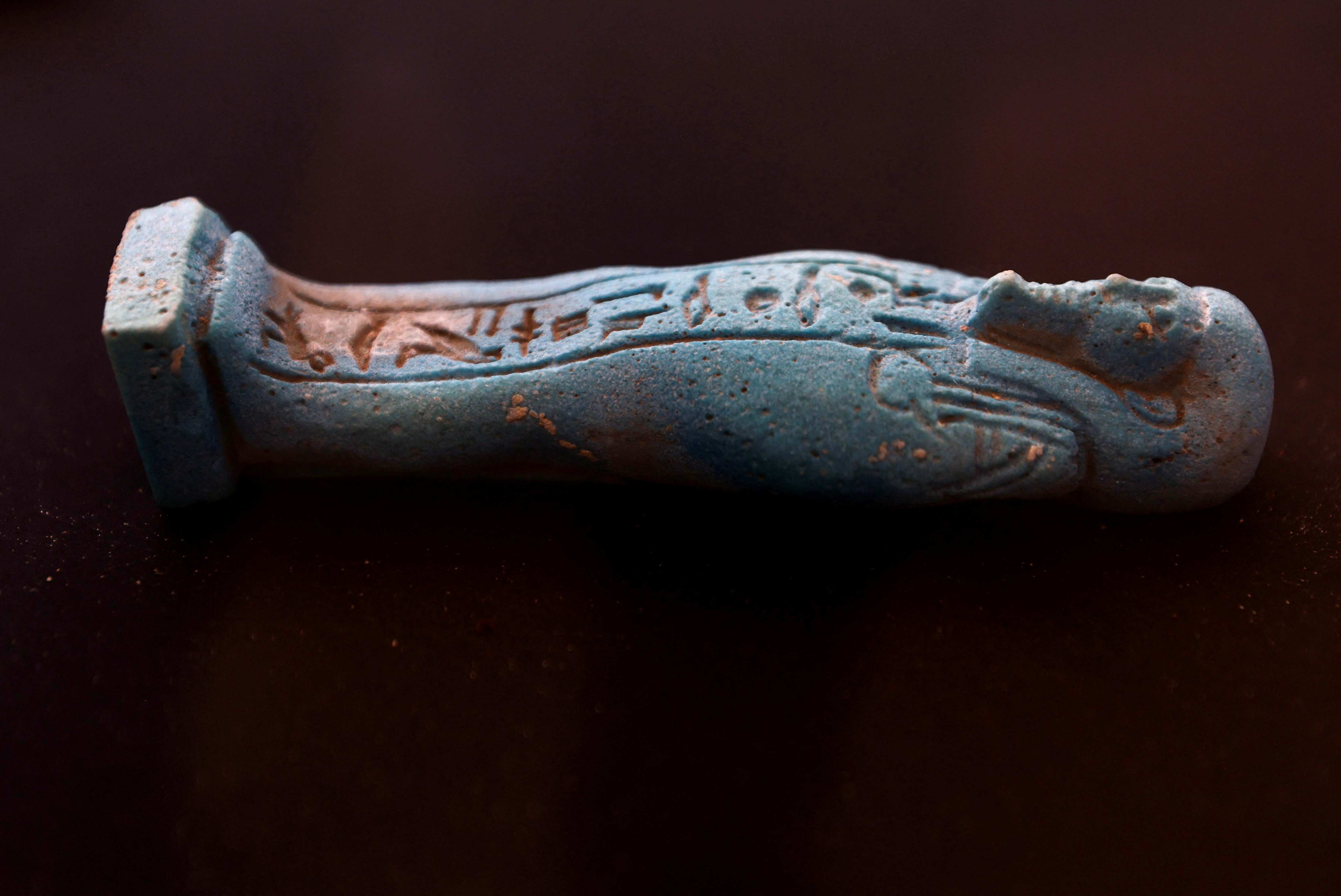 Numerous statues were found among the tombs.