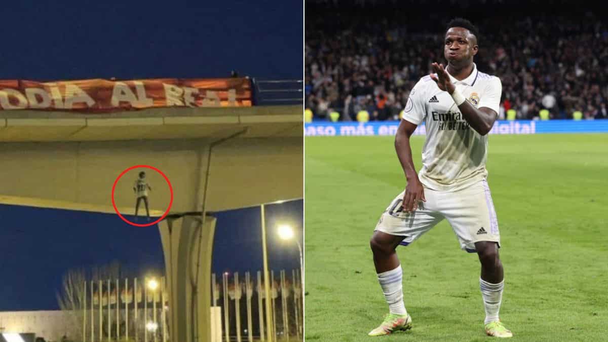 Hate crime suspected: Dummy of Vinicius Jr hanged in public in Madrid ahead of Atletico derby