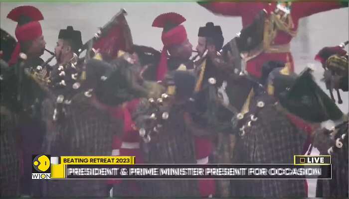 Military bands enthrall audience at ‘Beating the Retreat’ ceremony in Delhi