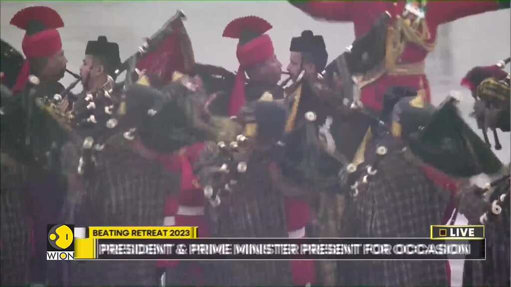 Military bands enthrall audience at ‘Beating the Retreat’ ceremony in Delhi