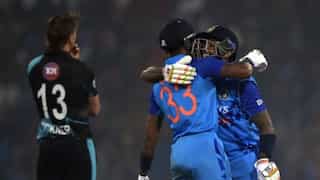 India clinch six-wicket win over New Zealand to level series