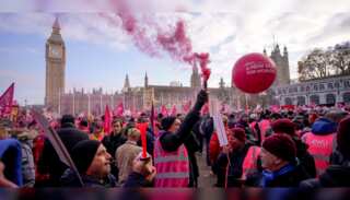 UK: Teachers, Civil servants join mass strike, protest over new law