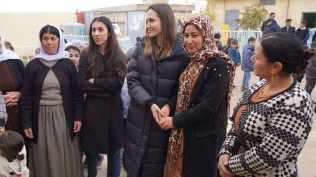 Angelina Jolie meets genocide survivors of Sinjar region in Iraq