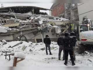 Watch: Young boy pulled from collapsed building in Jindires, Syria