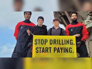 Climate activists occupy platform heading for a major oil & gas field