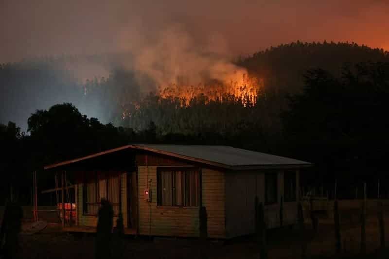 Wildfires take over Chile