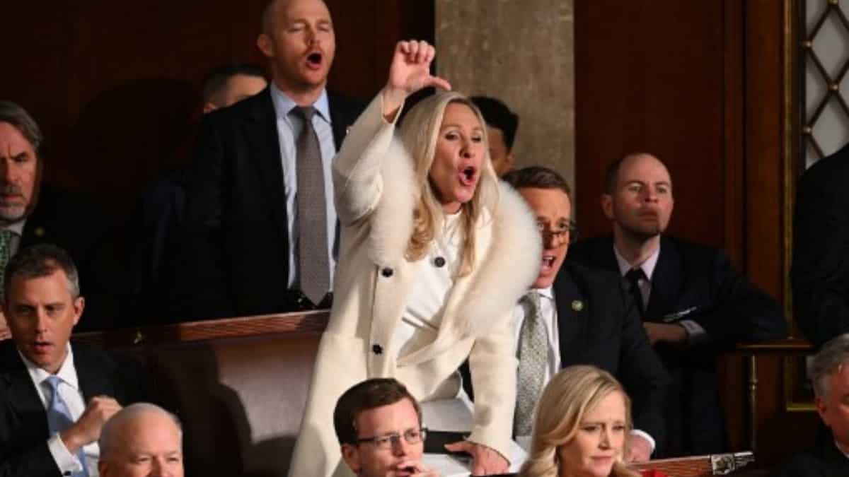 State of the Union: Marjorie Taylor Greene pulls 'balloon' stunt, yells 'liar' at Biden State of the Union: Marjorie Taylor Greene pulls 'balloon' stunt, yells 'liar' at Biden