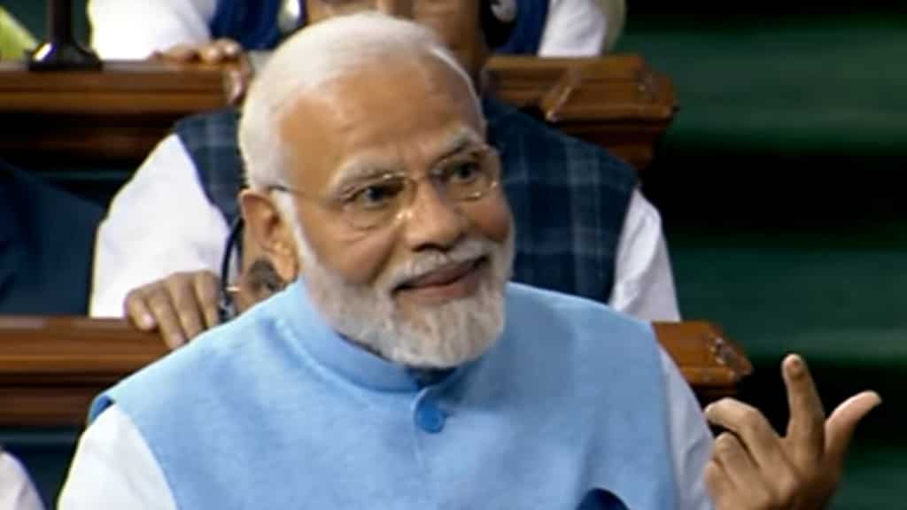 Indian PM Narendra Modi's jacket steals the show. It was made from recycled plastic bottles