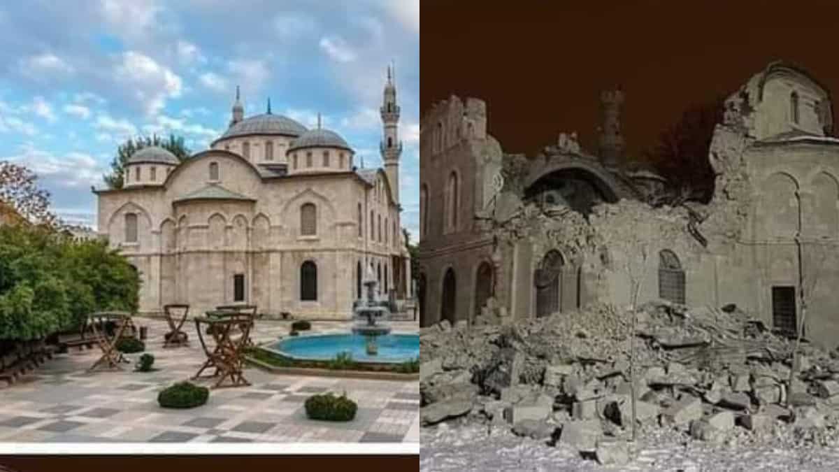 The Yeni Mosque shattered