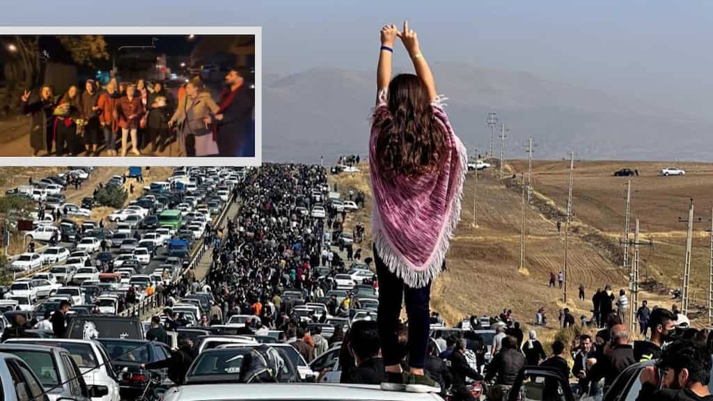 WATCH | Iranian women, released out of jail, chant anti-regime slogans outside prison complex