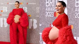 Pregnant Jessi J reveals she's having a baby boy before baring bump at Brit Awards