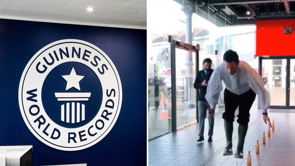 WATCH: Man extinguishes 55 candles in a minute by jump heel clicks, sets world record