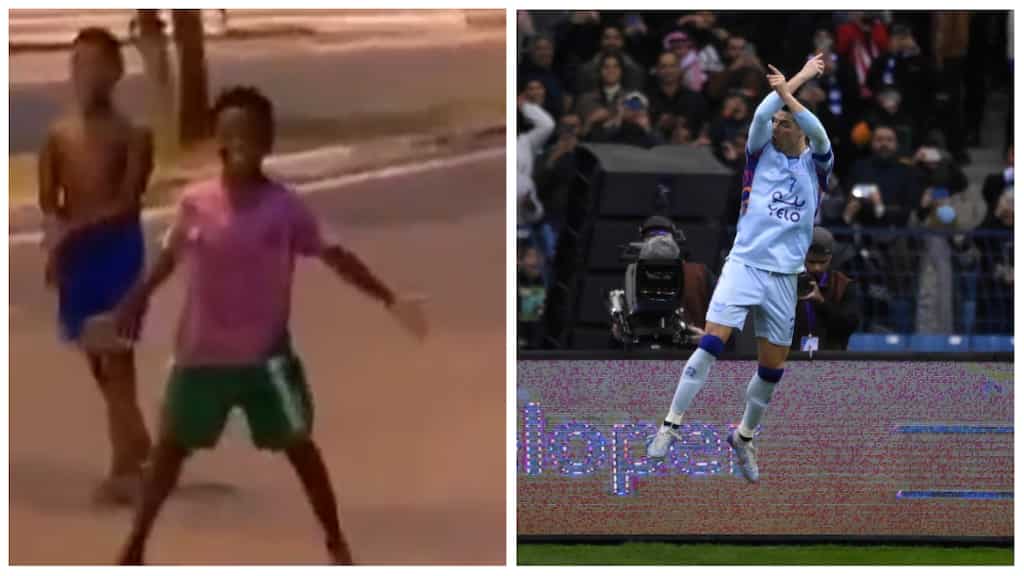 VIRAL: Young kid scores epic goal in street football, copies Cristiano Ronaldo's 'Siuu' celebration - WATCH