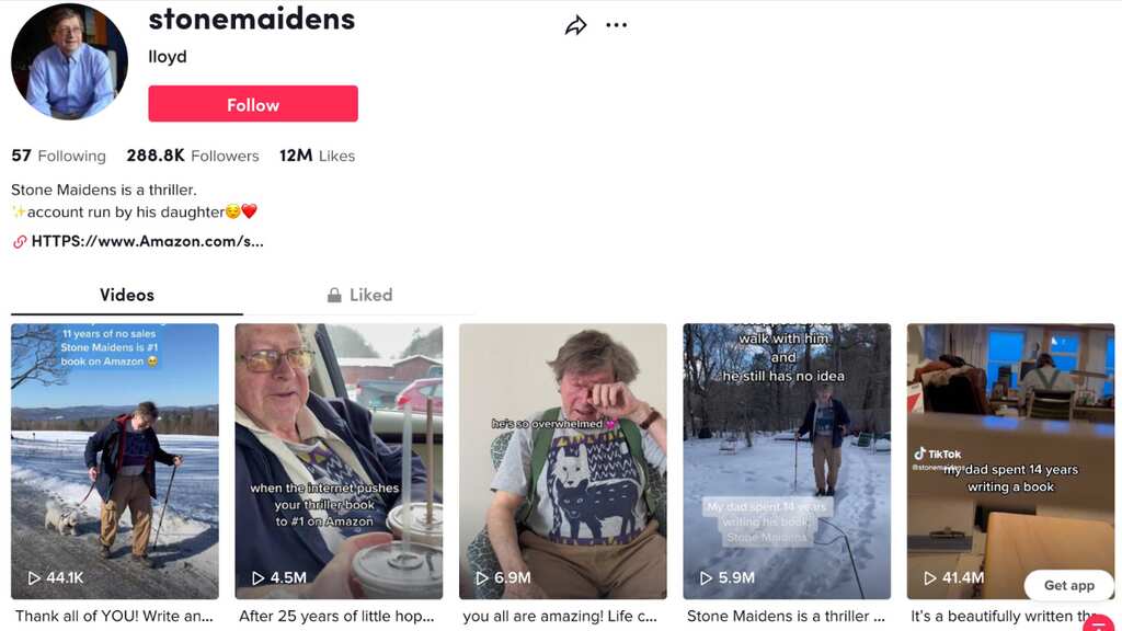 'Because of them you're No.1': Daughter's viral TikTok boosts father's book to Amazon's thriller book list