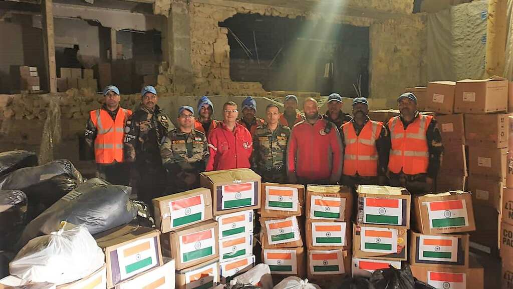 Indian UN peacekeepers deployed in Syria for earthquake relief work in Aleppo