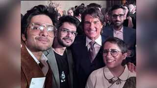 In pics: Ali Fazal, Guneet Monga's fan moment with Tom Cruise at Oscar nominees luncheon