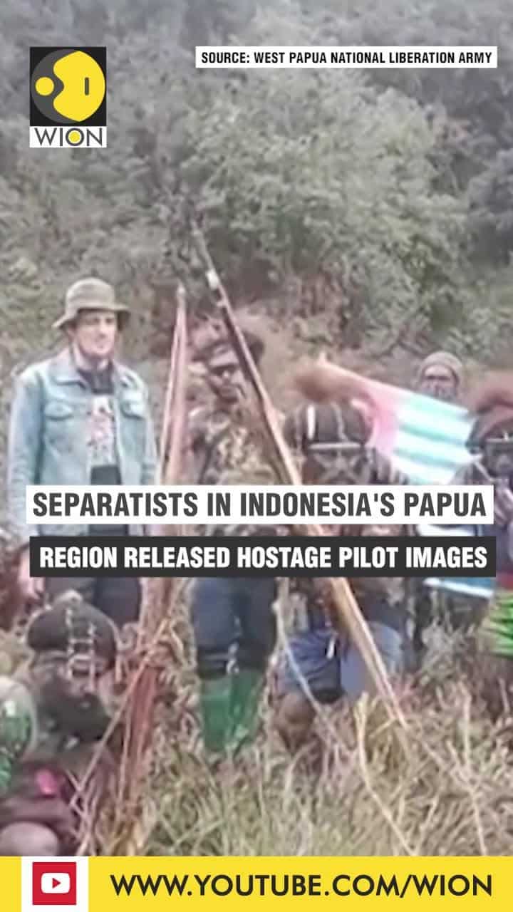 Indonesia's rebels release images of hostage pilot