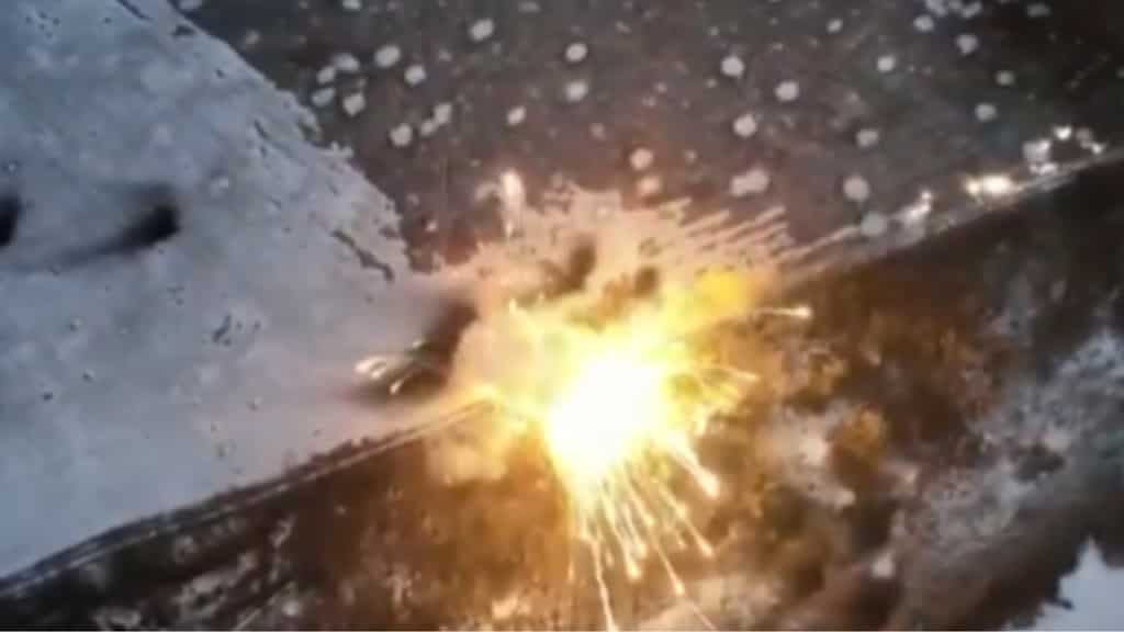 Dramatic aerial video shows Ukraine destroying 'Russian weapon that rips oxygen out of lungs'