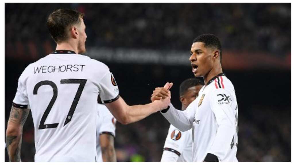 Europa League: Marcus Rashford reacts after Manchester United's thrilling draw vs Barcelona