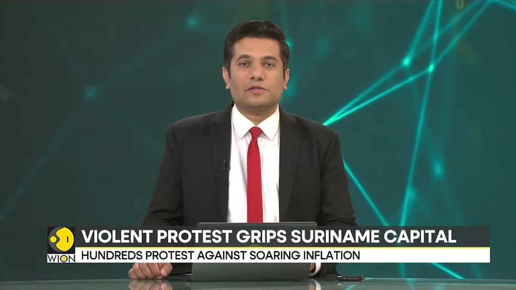 Protesters throw bricks and bottles at security personnel, violent protest grips Suriname capital